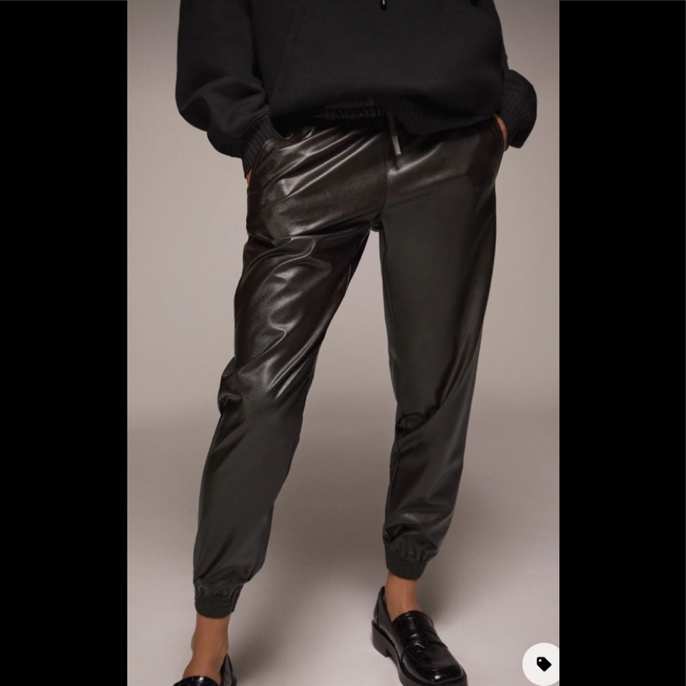 Zara Faux Leather Joggers